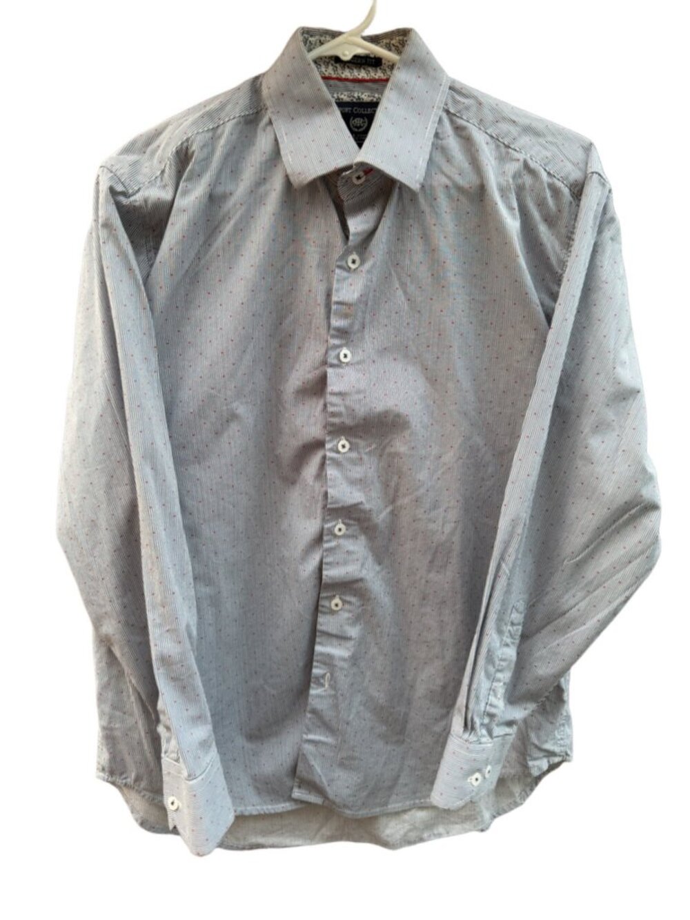 Report Collection Modern Fit Dress Shirt Size L Dotted Cotton